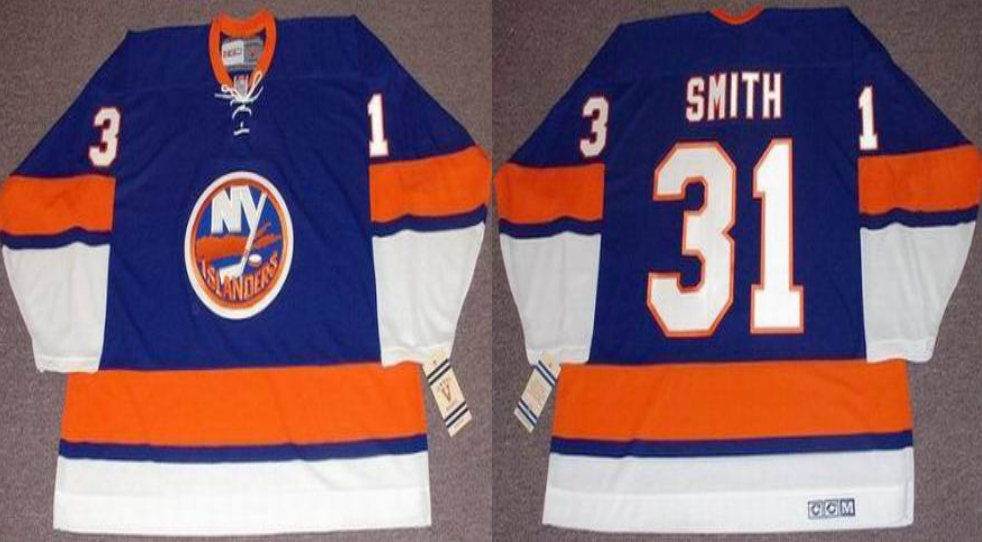 2019 Men New York Islanders 31 Smith blue style #2 CCM NHL jersey